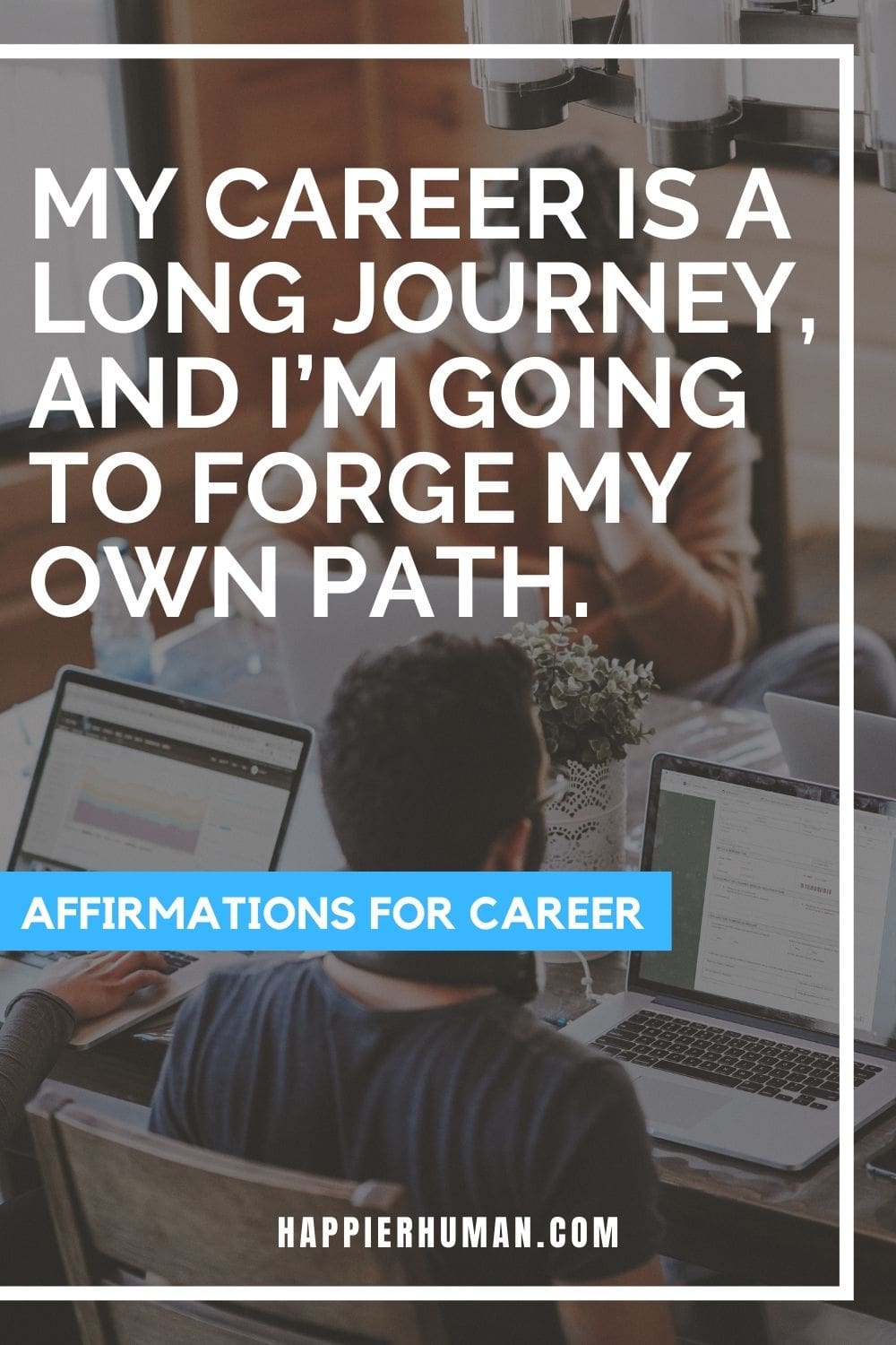 Affirmations for Your Career - My career is a long journey, and I’m going to forge my own path. | affirmations for work anxiety | short positive affirmations for work | affirmations for job and money