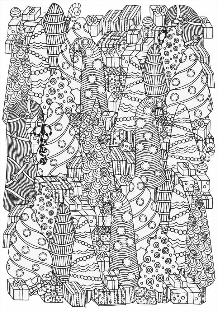 Christmas Trees | christmas coloring pages for adults | christmas coloring pages pdf