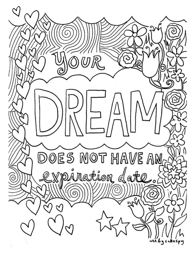 easy inspirational coloring pages | motivational coloring pages pdf | uplifting coloring pages