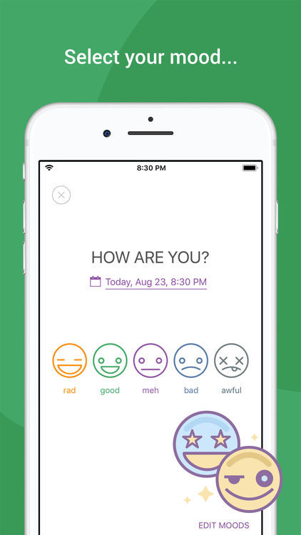 mood tracker journal | mood tracking journal and diary | mood diary app ios