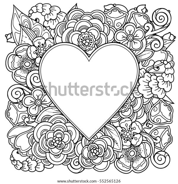 coloring pages of hearts and flowers | love coloring pages for adults | heart coloring pages anatomy