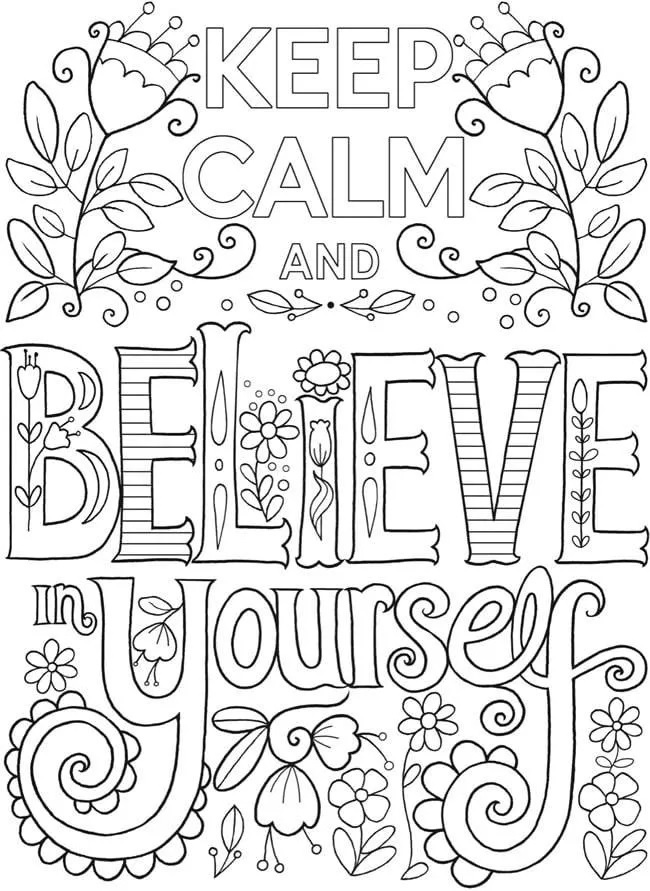 positive attitude coloring pages | motivational coloring pages pdf | uplifting coloring pages