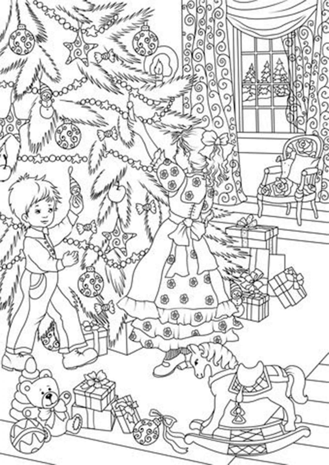 Kids Love Christmas | christmas ornaments coloring pages | christmas wreath coloring pages