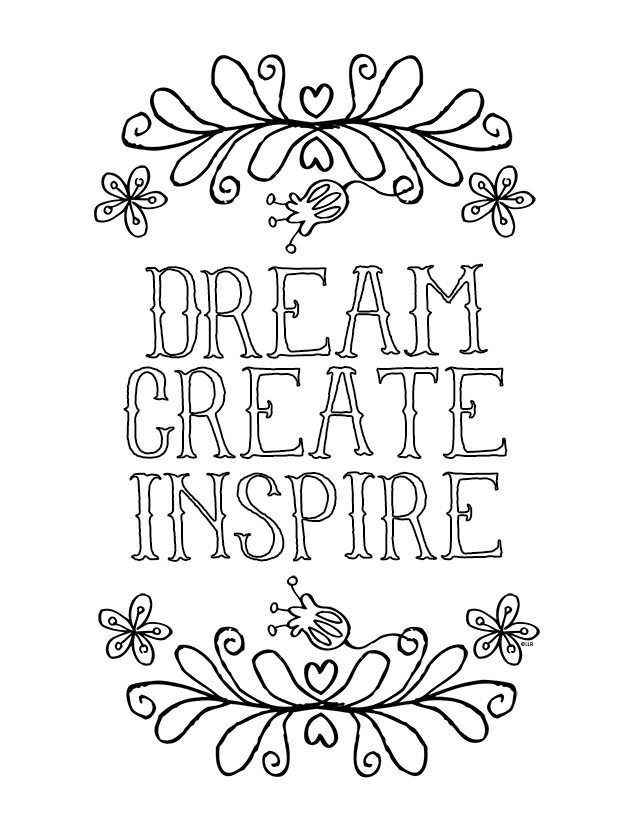 motivational sayings coloring pages | motivational doodle art coloring pages | motivational quotes coloring pages